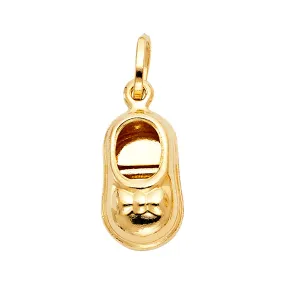 14K Yellow Gold Shoes Pendant