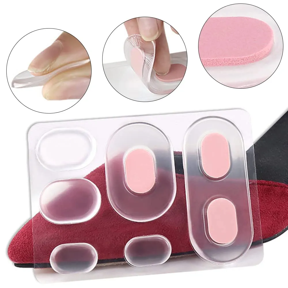 24 Pcs Self Adhesive Corn Pads Latex Foam Corn Cushions Clear Callus Pads Gel Heel Liners for Women Men Relieve Shoe Friction Feet Sore