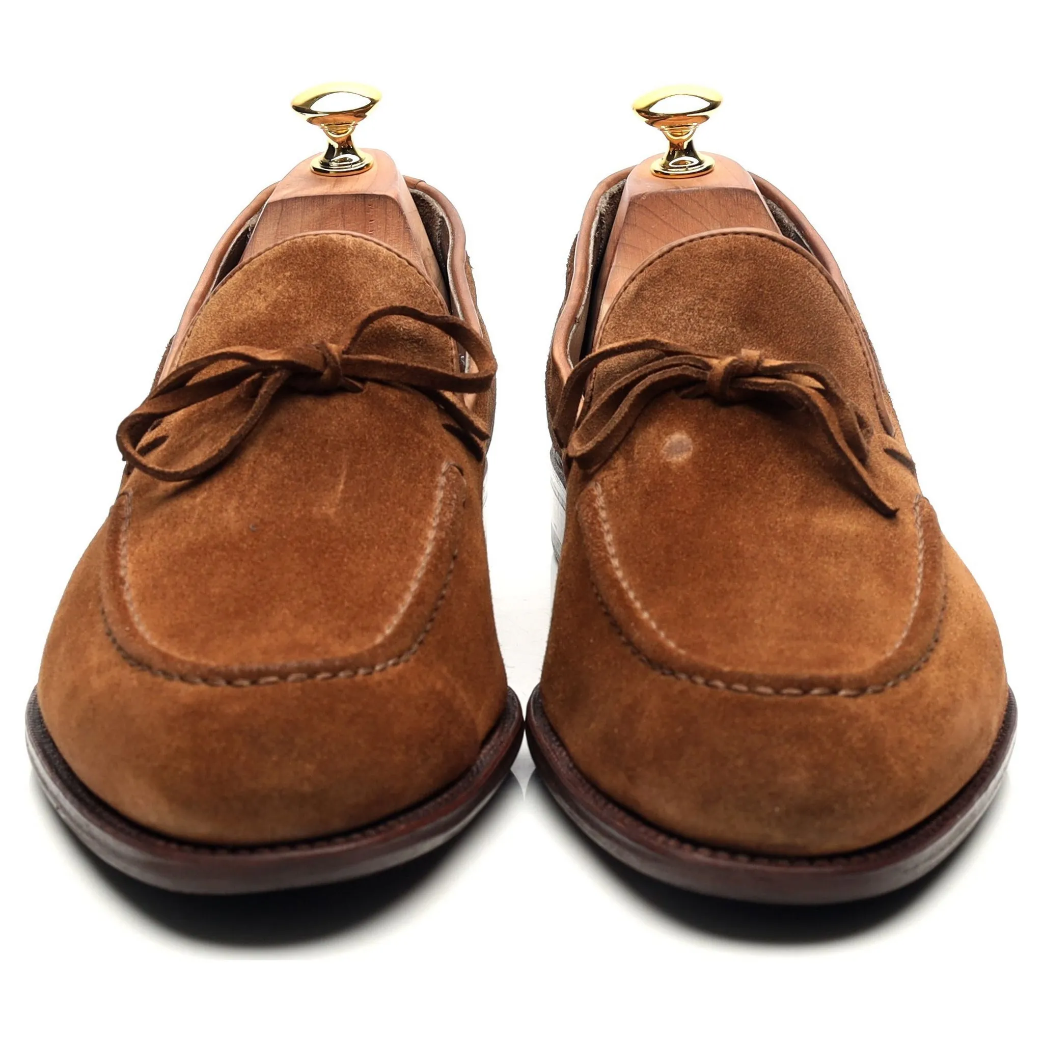 '80228' Tan Brown Suede String Loafer UK 10 EE