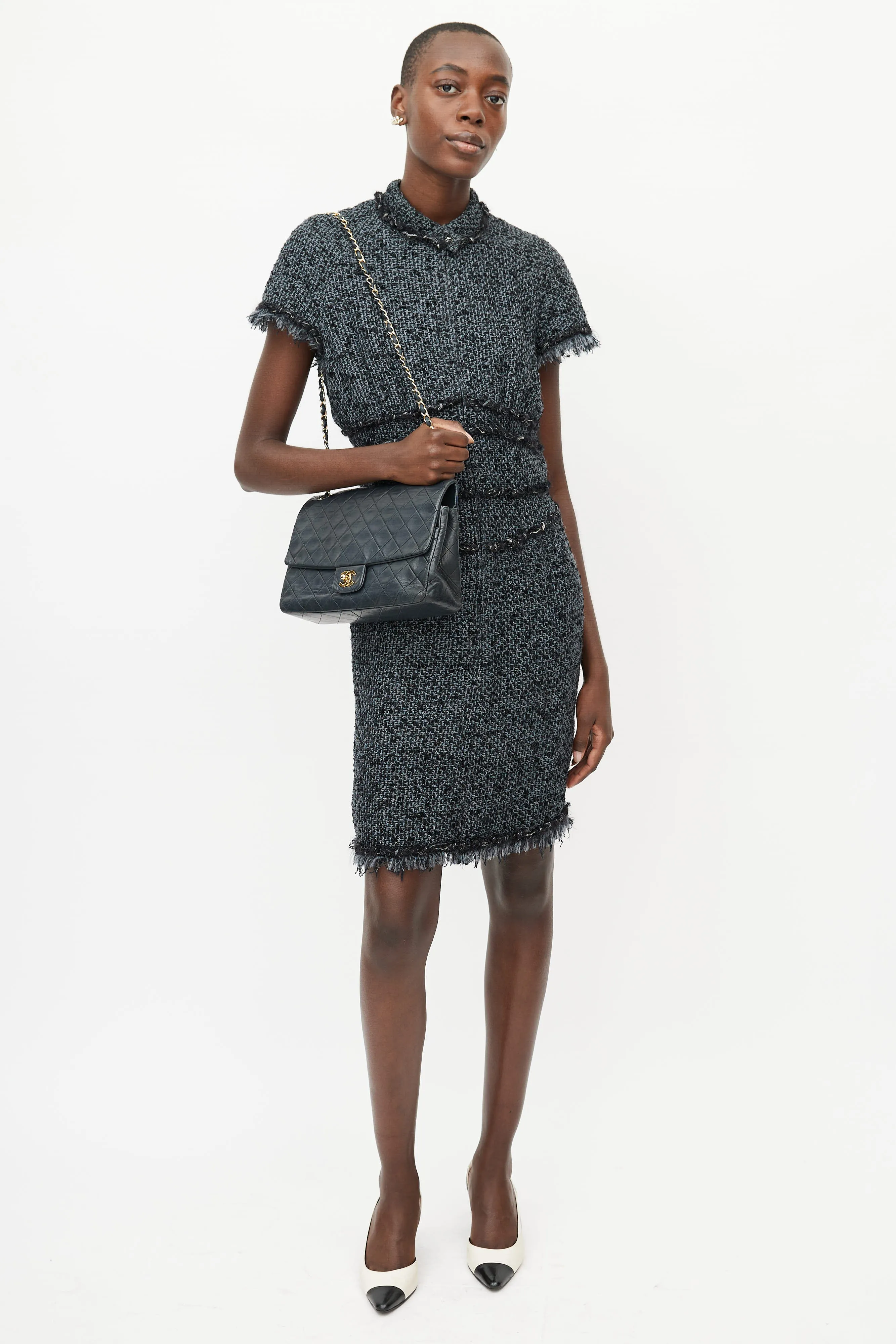 Black Classic Quilted Flap Bag