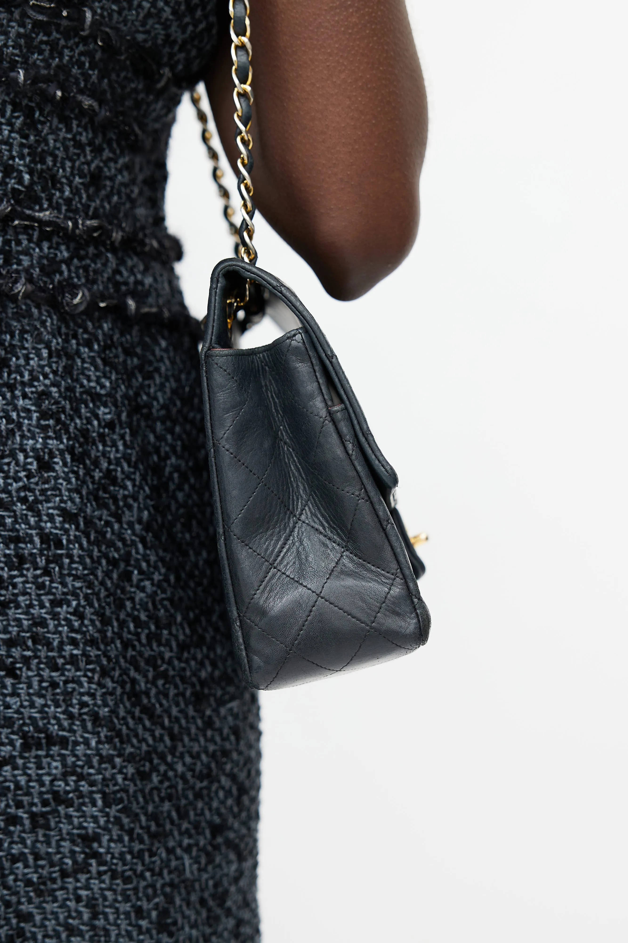 Black Classic Quilted Flap Bag