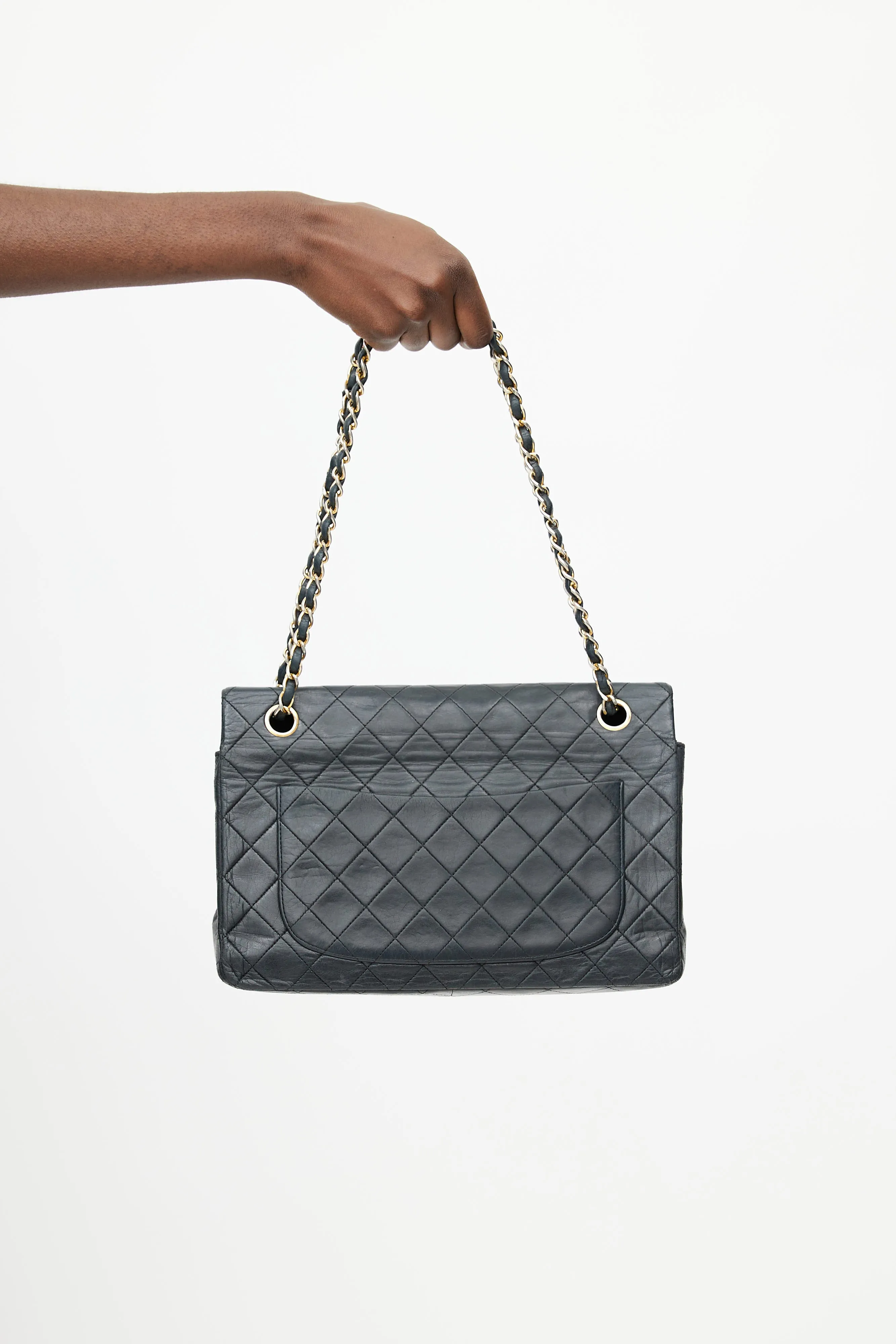 Black Classic Quilted Flap Bag