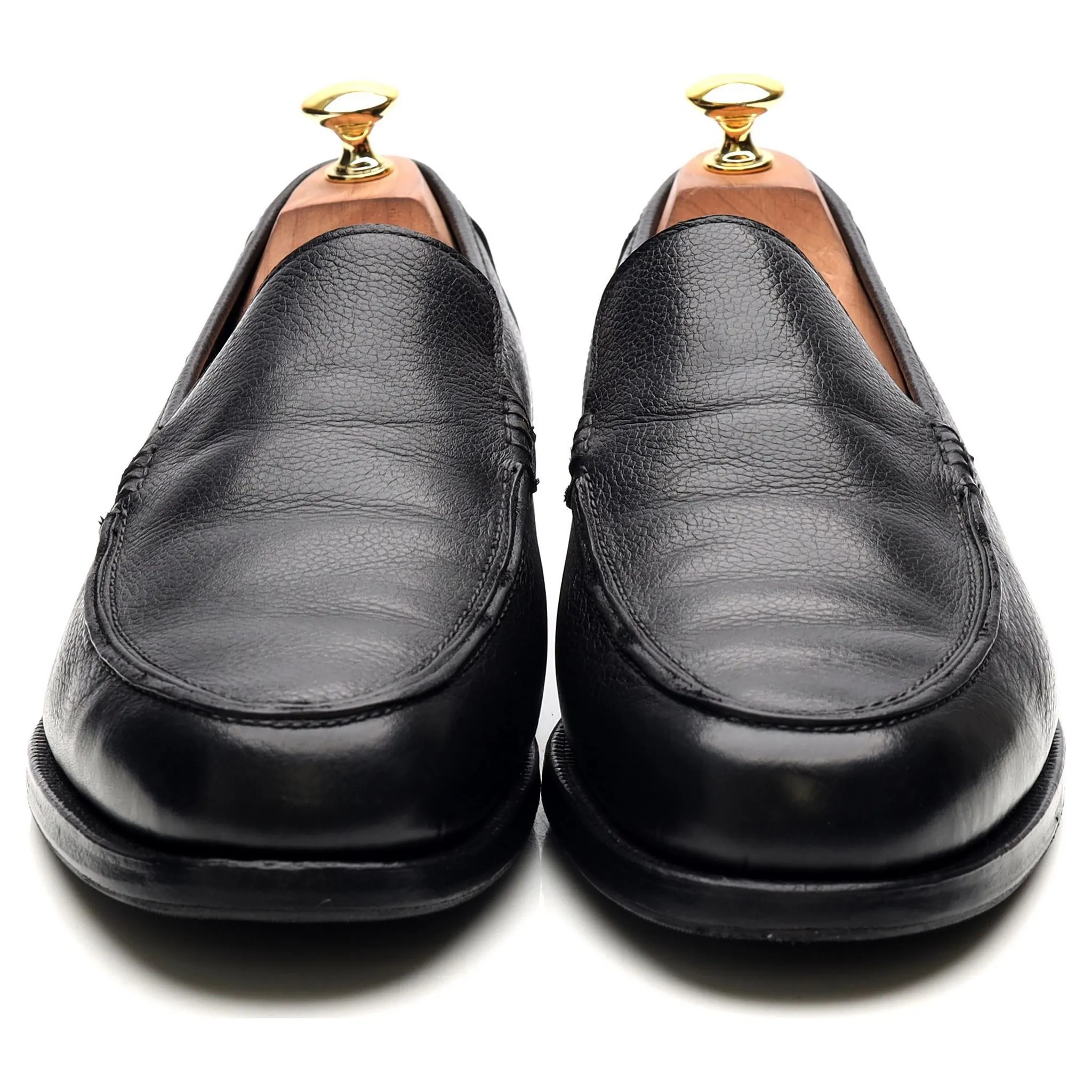 Black Leather Loafers UK 11 E