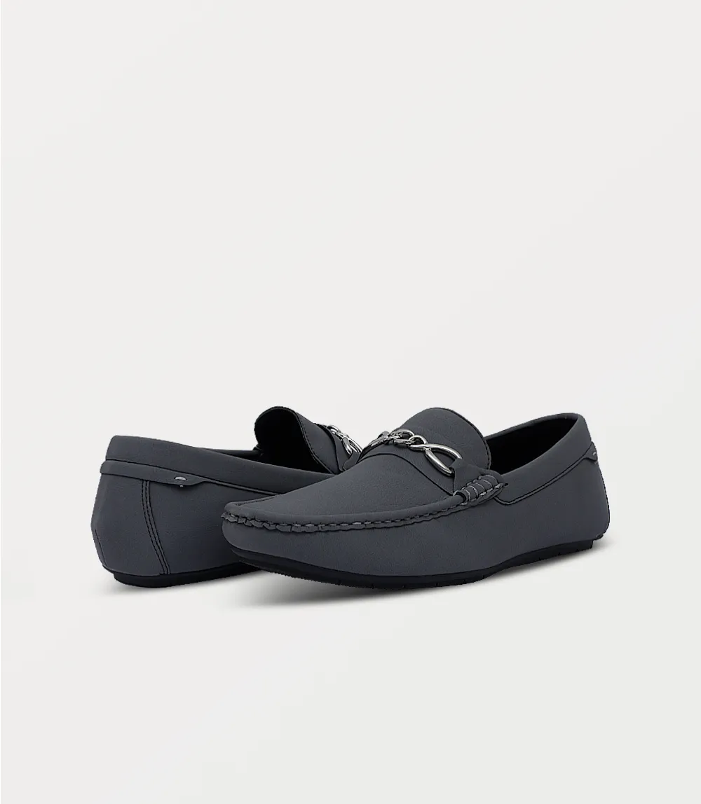 BM6787-GREY-Men Moccasin