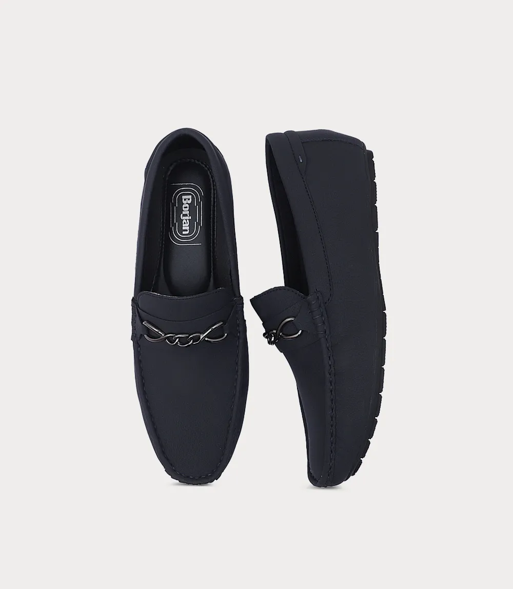 BM6787-NAVY-Men Moccasin