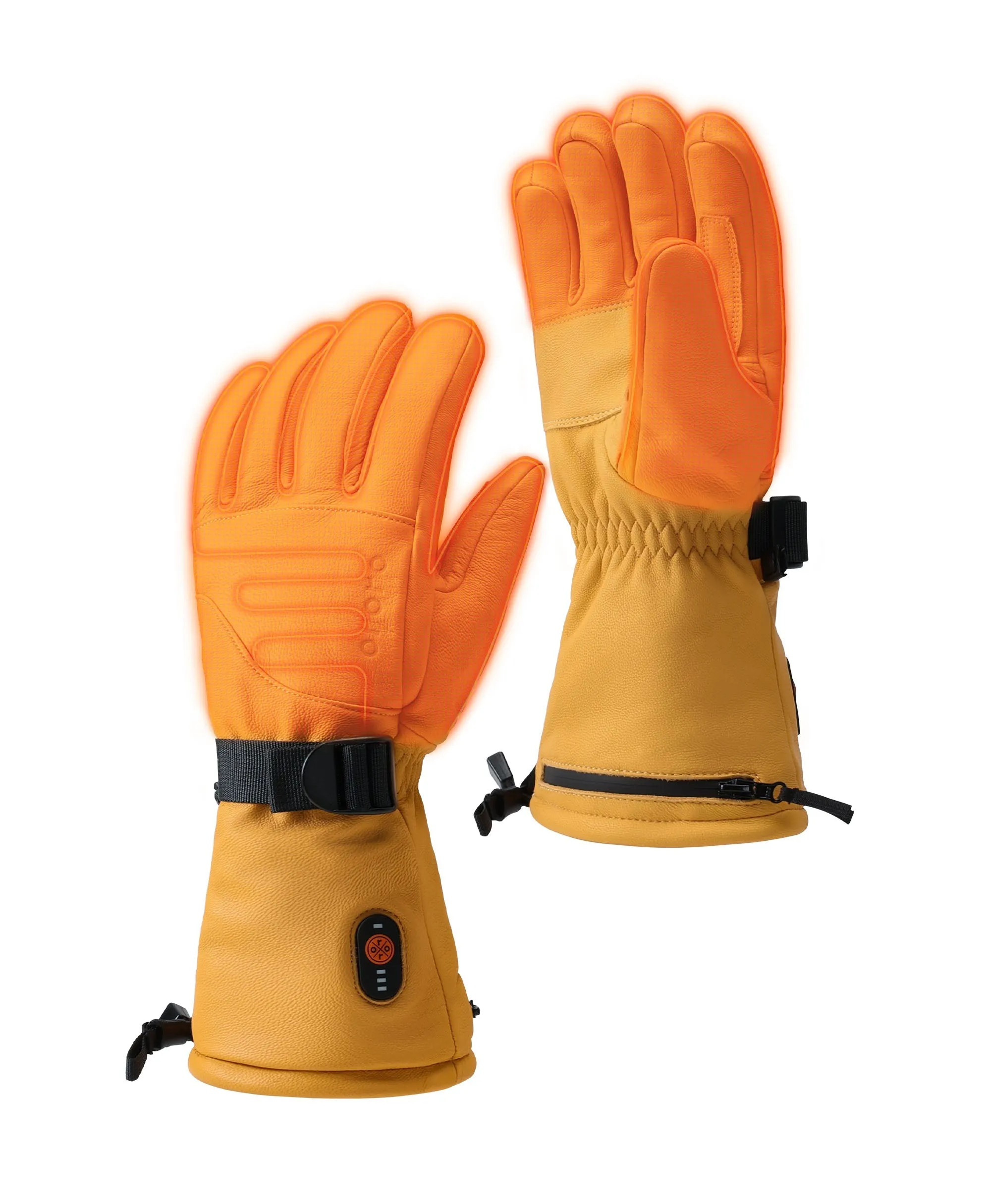 **Premium Heated Full Leather Unisex Gloves - Boise Collection**