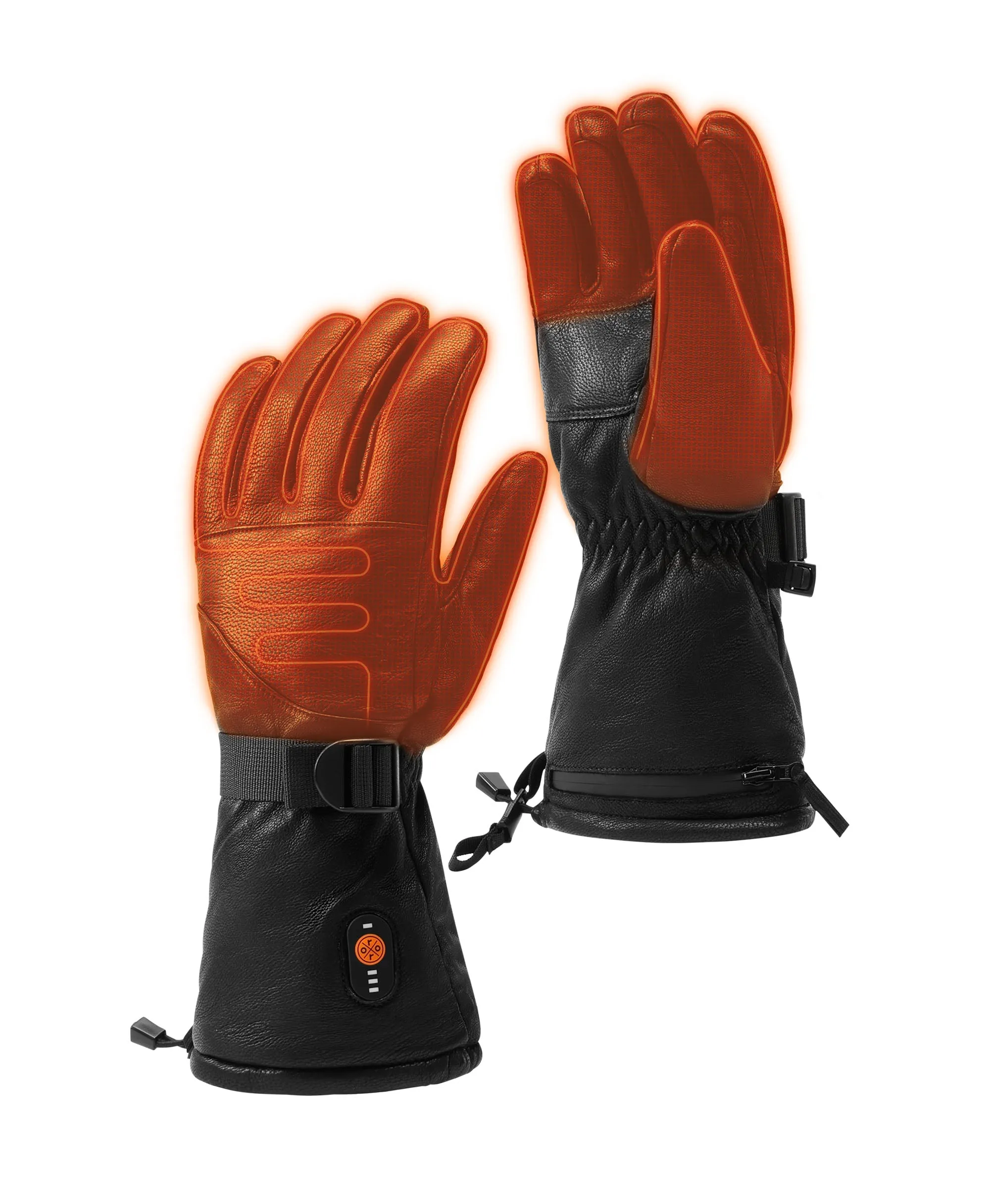 **Premium Heated Full Leather Unisex Gloves - Boise Collection**