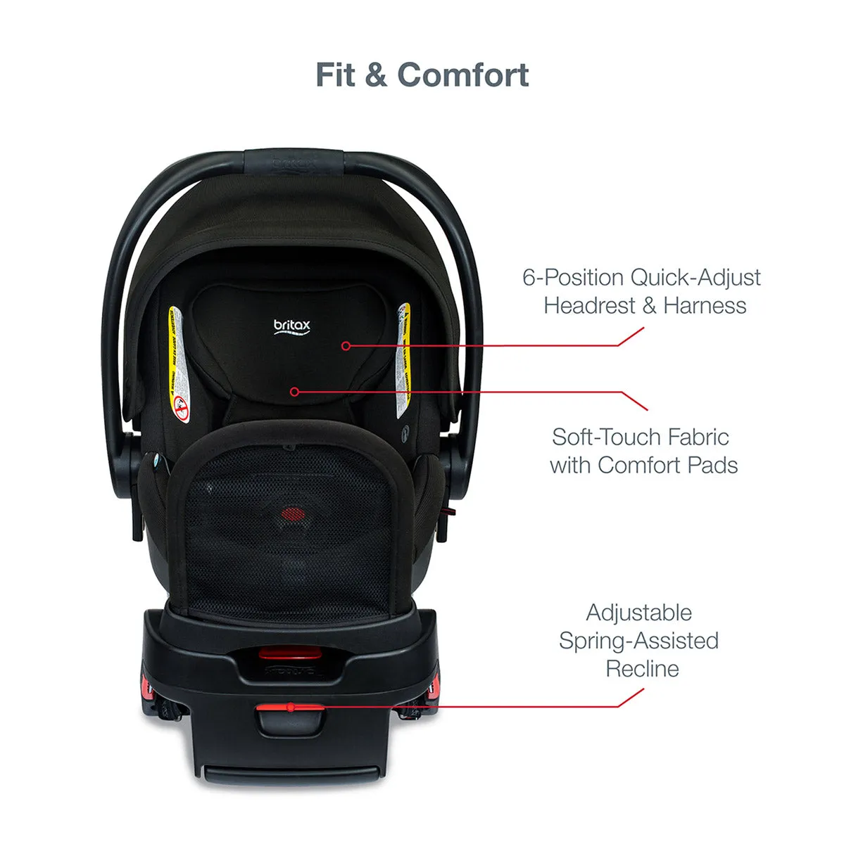 Britax B-Safe Gen2 FlexFit  Infant Car Seat - Jet (SafeWash)