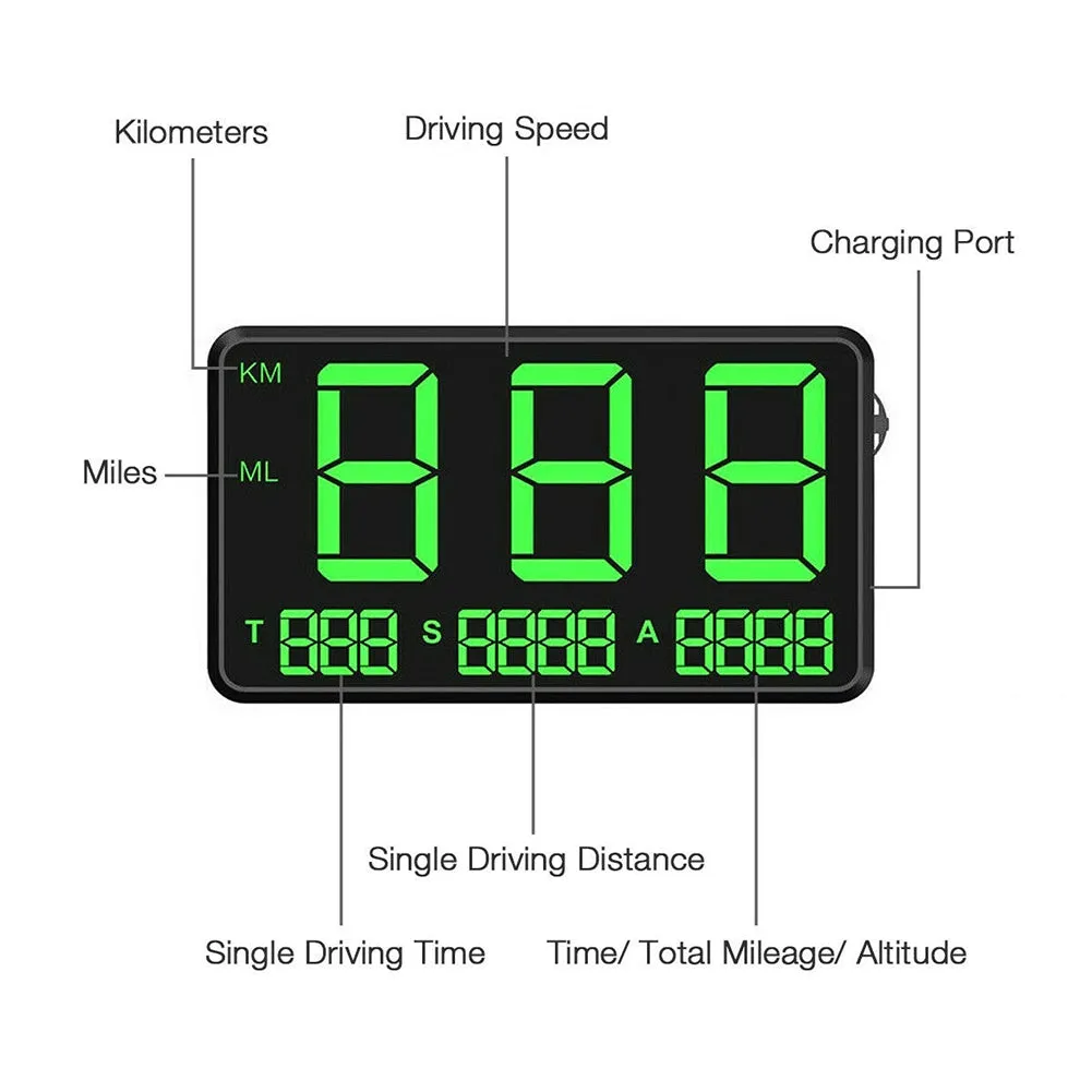 C90 Car Digital Hud Head  Up  Display Accurate Speedometer