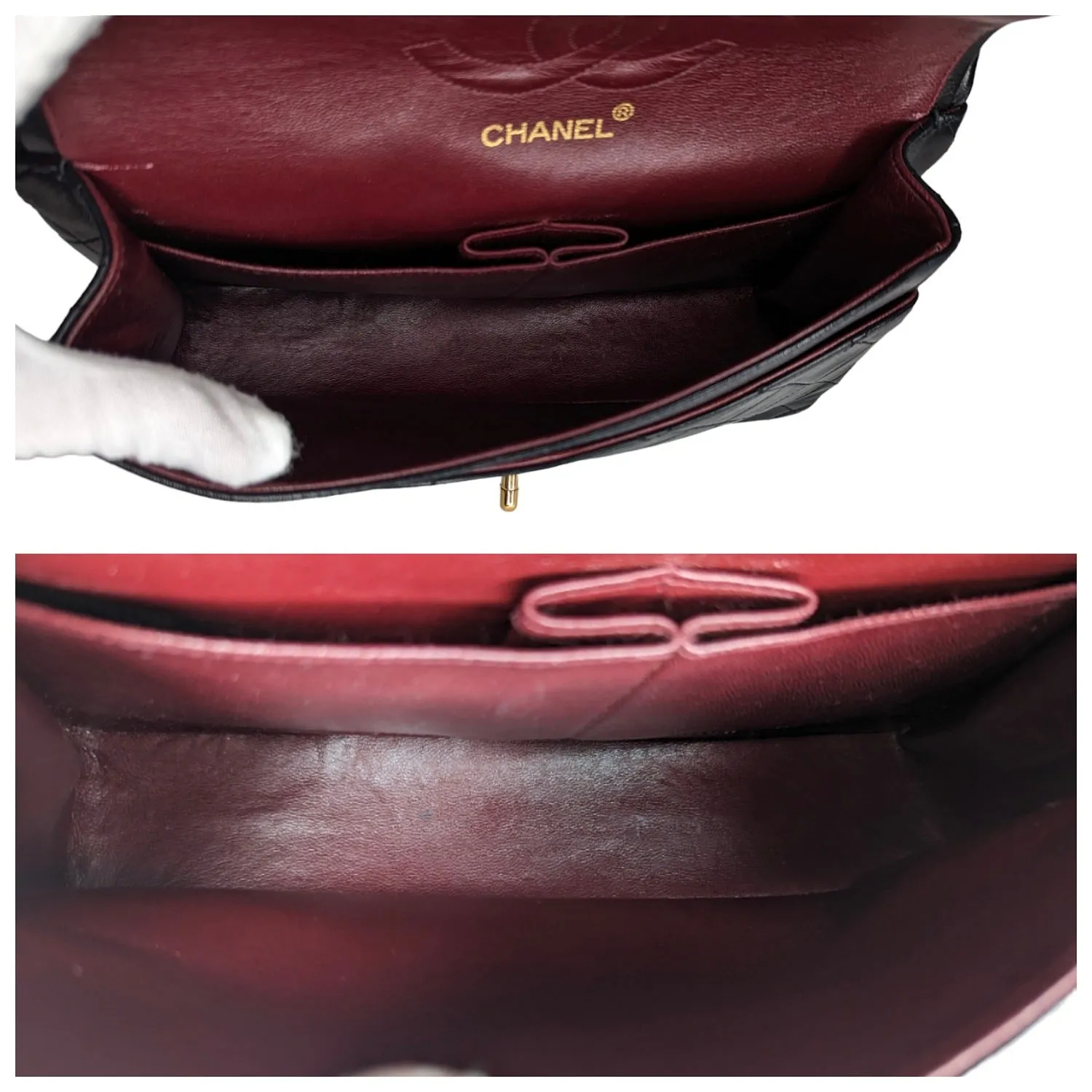 Chanel 90s Classic Black Lambskin Quilted Small Double Flap