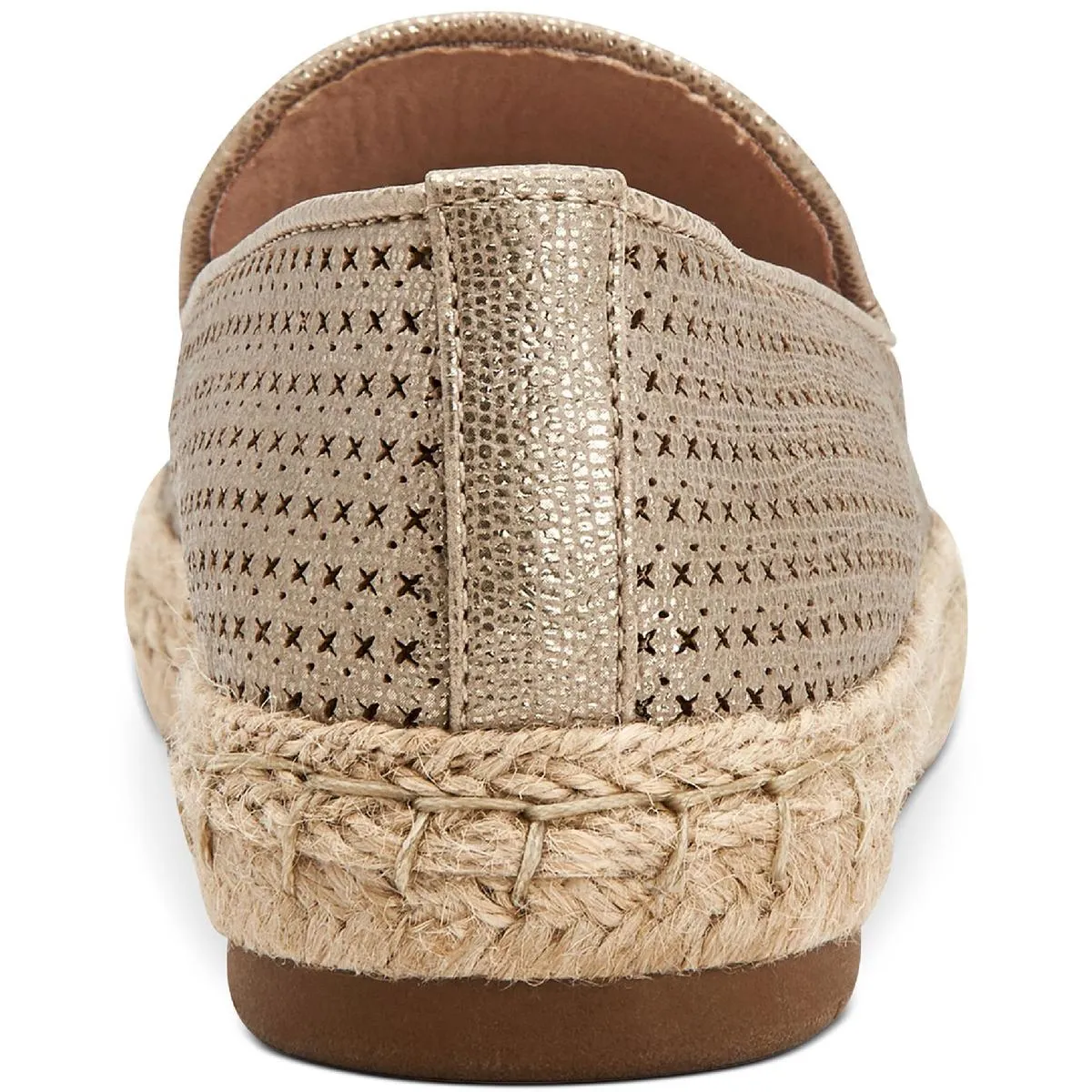 Charter Club Womens Jonii Faux Leather Laser Cut Espadrilles