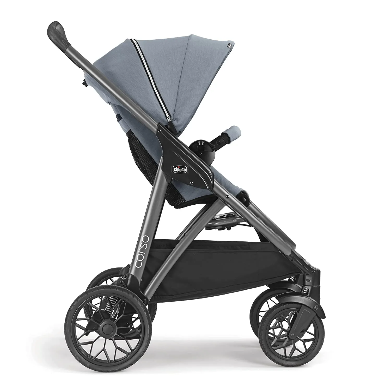 Chicco Corso Modular Travel System with KeyFit 30 Zip Infant Car Seat - Silverspring