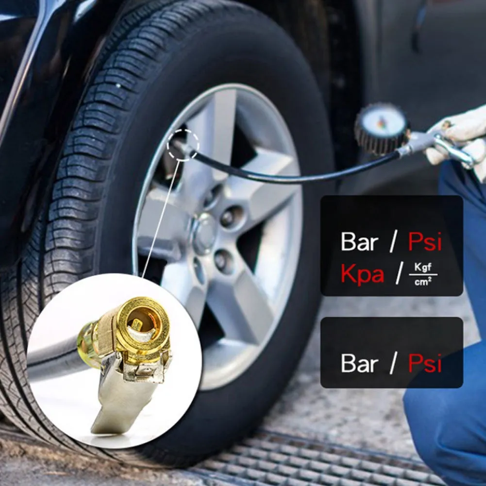 Digital Tire Inflator With Pressure Gauge Air Chuck With Rubber