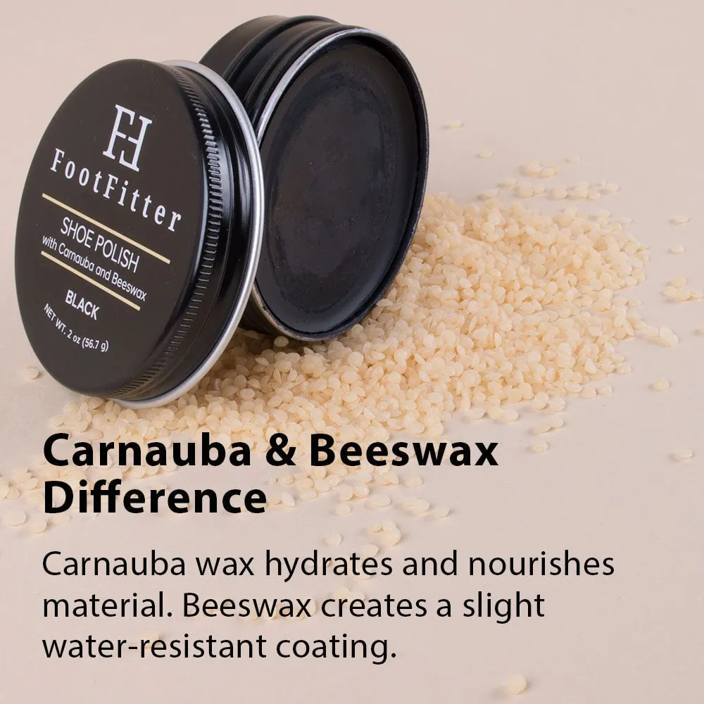 FootFitter Detailing Leather Shoe Shine Set - Shoe Polish Wax