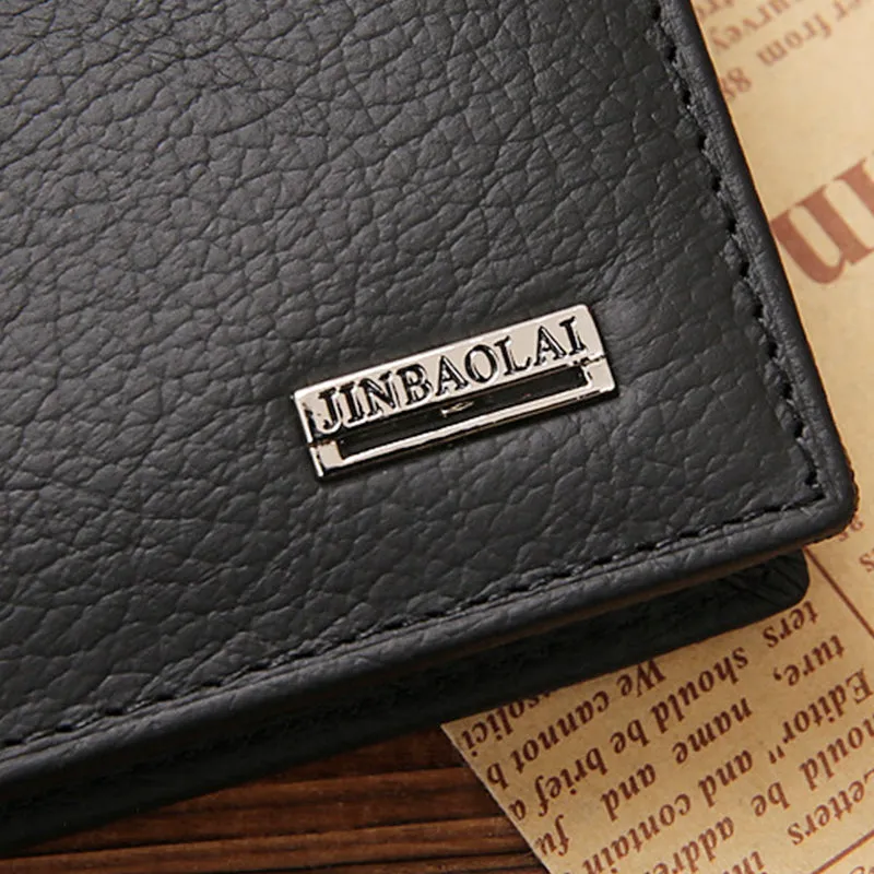 Genuine Leather Large Capacity Vintage Trifold Wallet