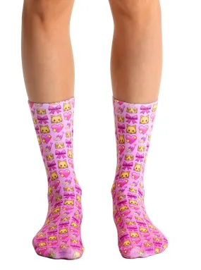 Girly Emoji Crew Socks (Unisex)
