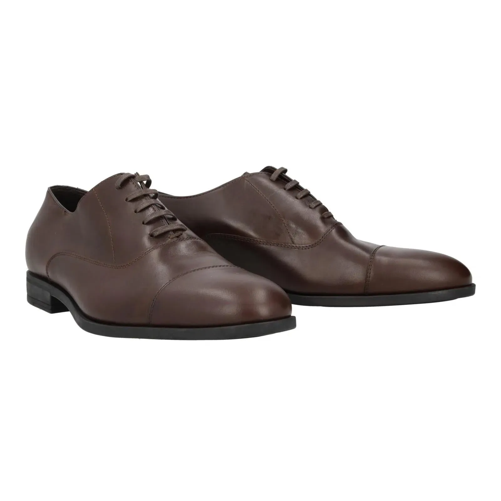 Harrys Of London Charles R Polished Leather Derby Shoe Dark Brown