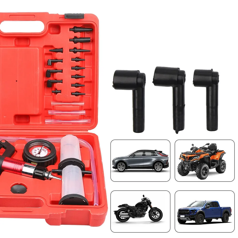 Manual Brake Clutch Bleeder Kit Hand Held Vacuum and Pressure