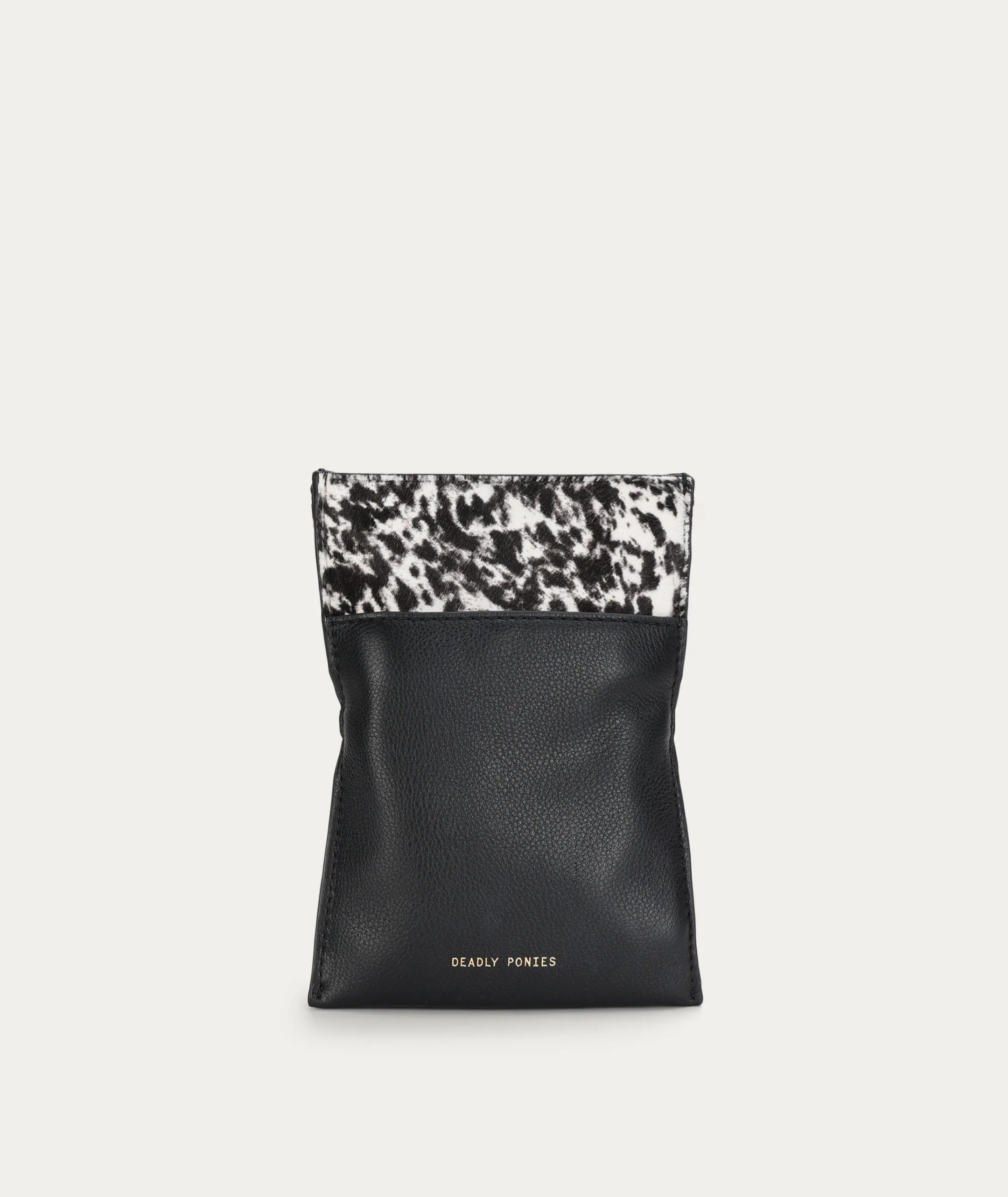 Mr Penny Pouchette - Graphite Calf Hair