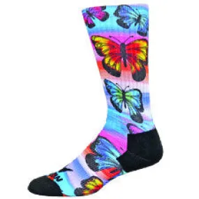 Sublimated Butterfly Crew Socks (Medium)