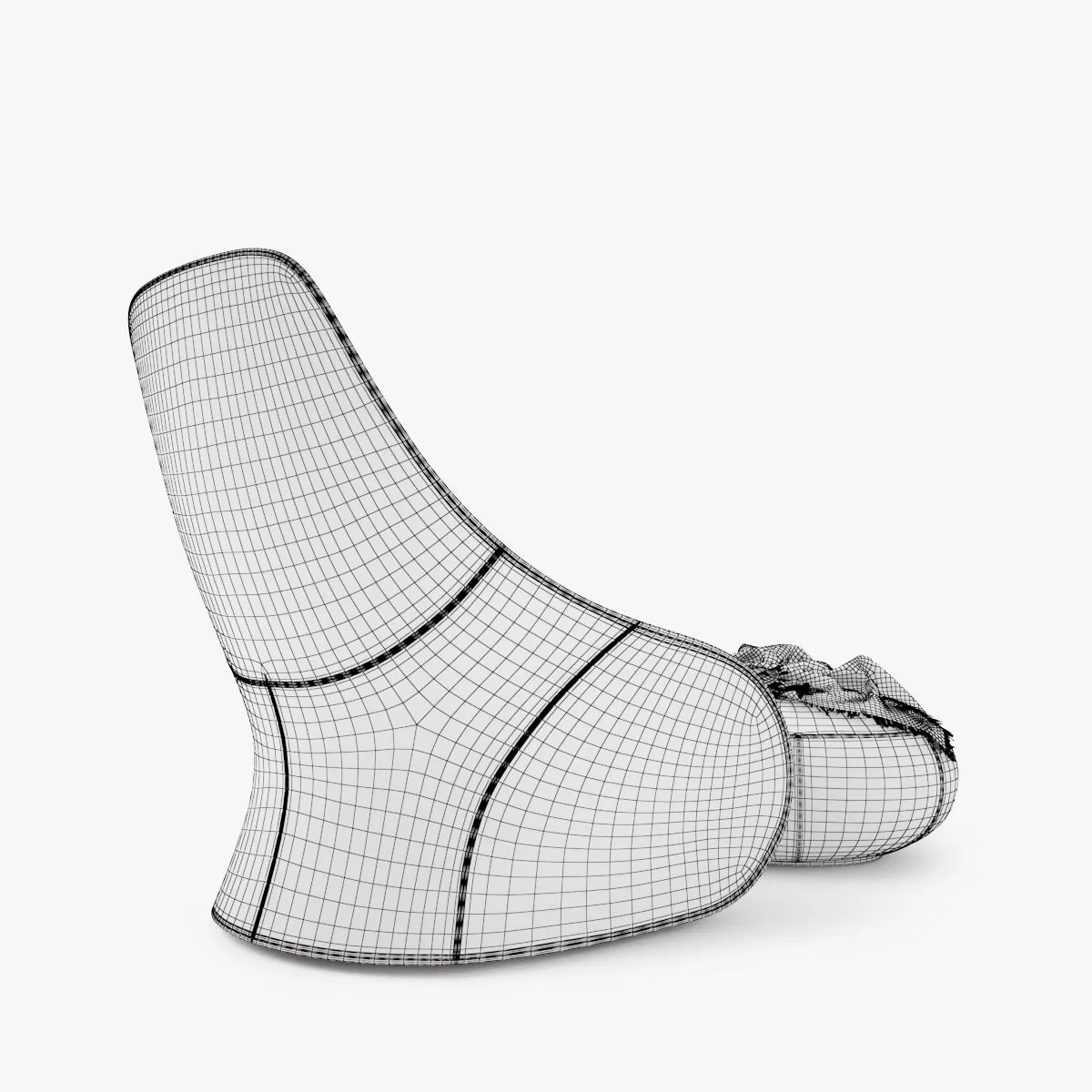 Zanotta Derby Armchair and Pouf 3D Model